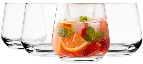 Glasmark KROSNO 1992 Lot de 4 s à eau de 310 ml, s à cocktail, s à jus, à eau, passe au lave-vaisselle