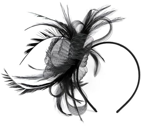 Diffaxy Kopfschmuck für Cocktail - und Teepartys mit Blumenmuster, Stirnband Fascinator für Damen und Mädchen, Haarreifen Geeignet für den Alltag, Hochzeiten, Modisches Make-up-Stirnband