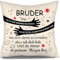 Aosumin Mein Bruder das ist eine Umarmung nur für Dich für die Zeiten in denen wir getrennt sind Kissenbezug für Bruder Hug Geschenk für Bruder Geburtstag Graduierung (Bruder-a)