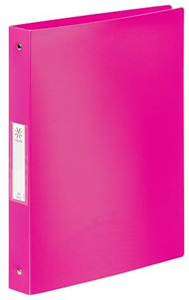 Viquel - Classeur souple A4 MAXI FEEL'EASY - 4 anneaux - Dos 4cm - Pour documents A4 - En plastique résistant - Etiquette d'identification sur la tranche - Rose