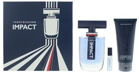 Tommy Hilfiger Set regalo Impact 3 pezzi: Eau de Toilette 100ml - Bagnoschiuma 100ml