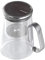 con infusor, hervidor de vidrio, recipiente magnético multifuncional de separación de agua con asa para bebidas calientes o frías, verde y negro, 5.91 x 3.94 x 3.94 pulgadas