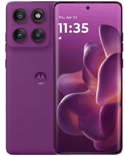 Motorola Edge 60 Pro Dual-SIM 512 GB ROM + 12 GB RAM (nur GSM | keine CDMA), werksseitig entsperrtes 5G-Smartphone (Pantone Sparkling Grape) – Internationale Version