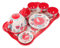 INOOMP 1 Juego De Té De Casa De Muñecas Tetera De Juguete Juego De La Hora del Té De La Tarde Tetera De Metal De Juguete Kit De Té para Chicas Rojo Hojalata
