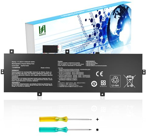 HASESS C31N1620 Batterie de remplacement pour Asus Zenbook UX430 UX430U UX430UAR UX430UA UX430UNR UX430UN UX430UQ-GV015T UX430UQ BX430UA U4100U U4100UN U4100UQ U4100 UX3400UQ UX3400UN UX3400UA UX3400U