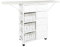 Acomoda Textil – Mueble de Planchar de Madera con 9 Compartimentos de Almacenamiento. Tabla Planchar Plegable con Organizador Decorativo para Hogar con Cajones y Cestas de Mimbre. 56/121x30x89 cm