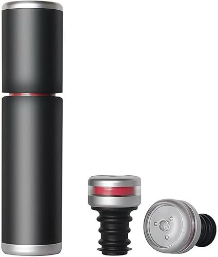 Wine Saver Vacuum Pump with 2 Stoppers, Wine Stopper & Preserver, Reusable Bottle Sealer Keeps Fresh (3)