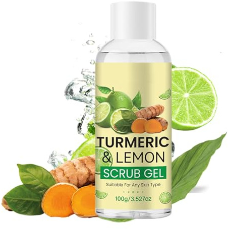 Scrub viso al limone alla curcuma, esfoliante idratante naturale, pulizia profonda, elimina i punti neri e migliora il buio, cura dei pori sebo trasparente, lenitivo e rinfrescante, scrub viso per