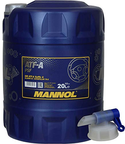 20 Liter MANNOL Hydrauliköl ATF-A PSF Hydraulic Fluid Oil inkl. Auslaufhahn