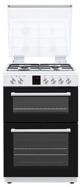 TKGD60W white freestanding 60cm double oven gas cooker
