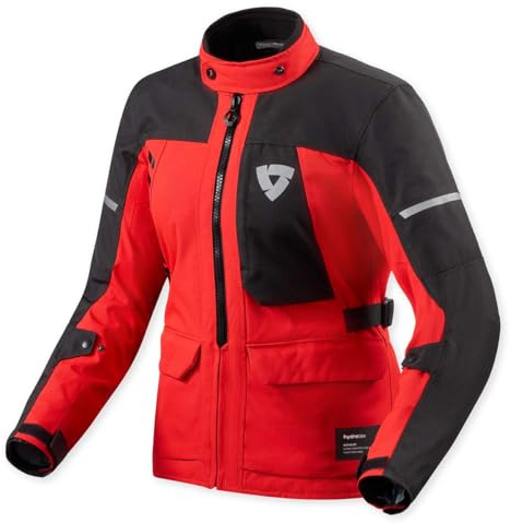 REV'IT! Revit Convergent H2O wasserdichte Damen Motorrad Textiljacke, rot/schwarz, 38