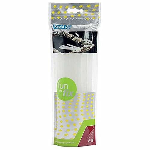 Rapid 23499500 Klebesticks 12mm für Klebepistole Fun to Fix G1000, 10 Stück, transparent