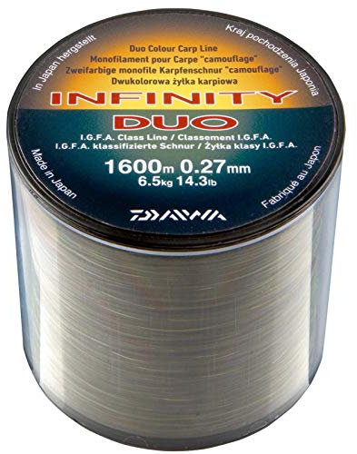 Daiwa Infinity Duo Carp 0,27 mm/6,5 kg/1670 m filo monofilo per carpa Fishing Line