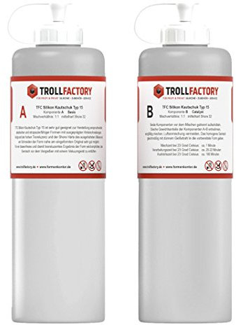 TFC Silikon Kautschuk Typ 15 I Dubliersilikon mittelhart I transluzent I 500 g (2 x 250 g)