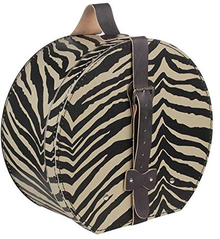 LIERYS Hutkoffer Zebramuster - Hutzubehör für Damen und Herren - Made in The EU - Vielseitig & stilvoll beige