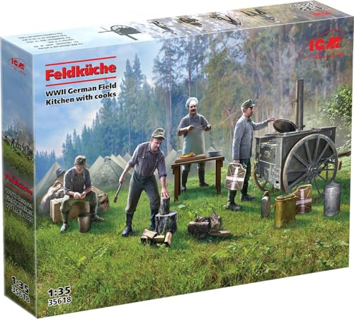 ICM 35618 - 1:35 Feldküche, WWII German Field Kitchen with cooks(100% new molds)