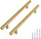 Tirador de puerta para muebles, armarios de cocina o puertas en forma de T de Goldenwarm® de acero inoxidable, color dorado