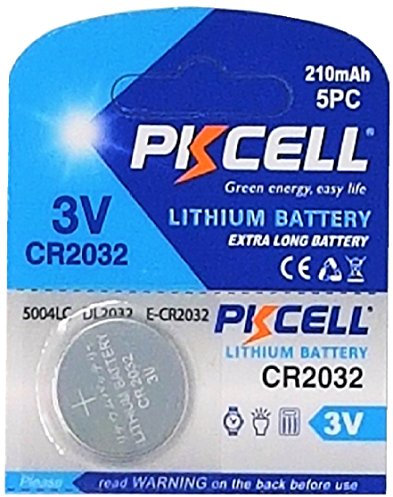 100 x CR2032 3V Lithium Knopfzelle 210 mAh (20 Blistercard a 5 Batterien) EINWEG Markenware PKCELL FBA