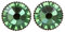 Konplott Black Jack Ohrstecker groß in Grün, Silber, Dangle, Ohrstecker, 10459517031