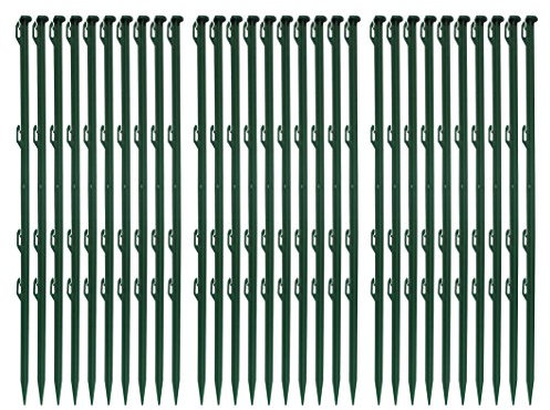 Ellofence 30 Stück Weidezaunpfähle grün aus Plastik, Gesamthöhe 72 cm (Packung à 30 Stück)