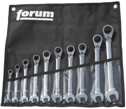 Forum Maulschlüssel mit Ringratsche, 10-teilig umschaltbar 8-24 m