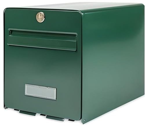 BURG-WÄCHTER Boîte aux Lettres Agréée La Poste, 1 Porte, 501 VE FAVOR, Vert, en Acier Galvanisé, Avec Porte à Ouverture Totale et Stop-Courrier (Porte bloquée à 120°)