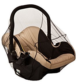 Altabebe (AL1501-02) Insektenschutz für Babyschale - Mückennetz für Baby Autositze (z.B. Maxi-Cosi, Cybex, Römer) - feinmaschiges Moskitonetz mit Gummizug und Trageöffnung - Farbe: schwarz