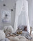 Bett Baldachin für Kinder, Chiffon-Moskitonetz, Baby Indoor Outdoor Spiel Lesen Zelt, Bed & Schlafzimmer Dekoration (White)