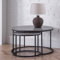 Julian Bowen Staten Round Nesting Coffee Table, Concrete Effect