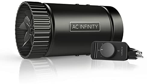 AC Infinity RAXIAL S4, Inline Booster Duct Fan 100mm with Speed Controller - Low Noise Inline HVAC Blower Can Fan for Basements, Bathrooms, Kitchens, Workshops, 4-Inch