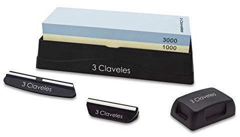 Hidalgo Pierre à aiguiser 3 Claveles 1000/3000 + Kit guides et réparateur Pierre