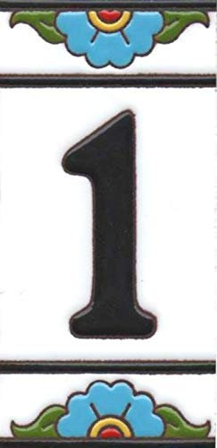 Hausnummern aus Keramik mit spanischem Miami-Design, für Türnummern und Rahmen (1)