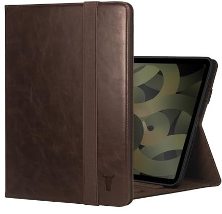 TORRO Lederhülle Kompatibel mit iPad Air 11 (2025/2024) und 5./4. Gen (2022/2020) - iPad Air M3/M2 Hülle mit Standfunktion, Apple Pencil Konnektivität und Wake/Sleep Funktion (Dunkelbraun)