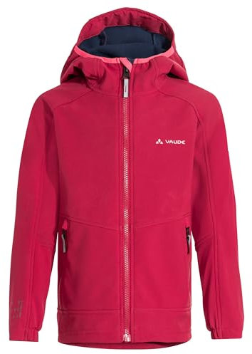 VAUDE Softshell Jacke Kids Rondane IV, hochwertige Outdoorjacke, wind- und wasserabweisende Regenjacke mit Kapuze, Klimaschonende Regenjacke Kinder