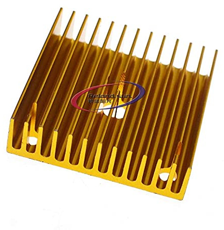 Reland Sun Kühlkörper für MK8 3D-Drucker, 40 x 40 x 11 mm, goldfarben, 5 Stück