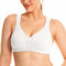 Deyllo Donna Reggiseno Coppa Piena Reggiseno Senza Ferretto Supporto Comodo Bianco05-1 5F