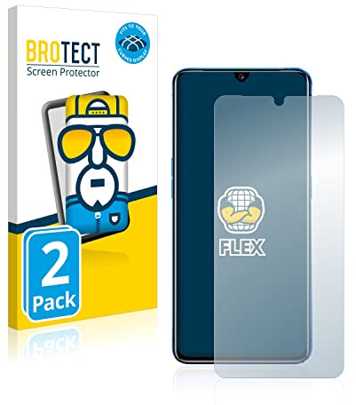 BROTECT Protector Pantalla para realme X2 Pro | 2 Unidades Transparente Protección Pantalla Made in Germany 3D Curvo Claro Película Completa