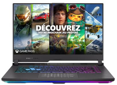 ASUS ROG STRIX-G15-G513RS-HQ004W PC Portable Gamer 15'' 2,5k WQHD 165 Hz & 3 ms (AMD Ryzen 9-6900H, RTX 3080 8G, RAM 16Go DDR5, 1To SSD PCIe, Windows 11) Clavier AZERTY RGB 4 Zones + NumPad