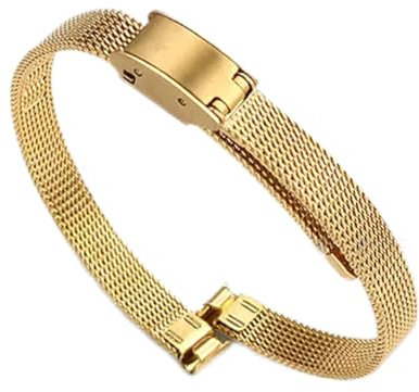 N / B Damenmode Edelstahl UhrenarmbäNder 6MM 8MM 10MM 12MM MäNner Einstellbar Metall UhrenarmbäNder Ersatz Faltband Smart Watch ArmbäNder Armband