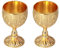 Kelchbecher, 2 Stück, goldener Kelch, Gravur, geprägte Weinbecher, Retro-Ornamente, Weinkelch, Geschenk, Party-Idee, Kelche, Geschenk für Weihnachten, Kaffee, Bier, Cocktail, Whisky (Gold)