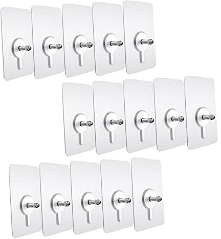 Veemoon 15pièces Patins Transparent Hanger Pads Avec Vis Auto-adhésifs Non-traces Pour Décorations De Cuisine Et