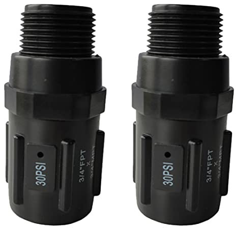 Garden Irrigation System, Pressure Regulators 30PSI Drip Irrigation System Pressure Reducer Low Flow Valve for Garden 3/4 Inch 2PCS