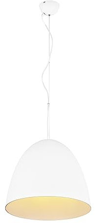 Reality Leuchten Pendelleuchte Tilda R30661931, Schirm Metall Weiß, exkl. 1x E27