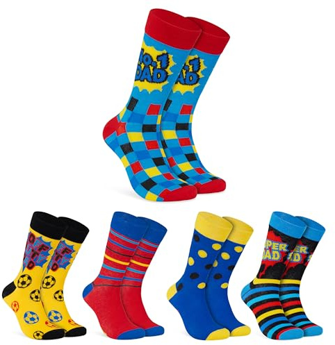 CityComfort Calzini Uomo - Calze Uomo Pacco da 5 - Calzini Divertenti Fantasia per Ragazzo 41-46 Cotone Misto - Gadget Regalo Simpatico