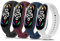 Vancle 4PACK Armbands für Xiaomi Mi Band 7 Armband für Damen Herren,Silikon Sport Weiches Ersatzarmband Uhrenarmband für Xiaomi Mi Band 7(Schwarz/Navy blau/Rotwein/Weiß)