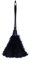 Xtahdge 1 Pc Plumeau De Dinde À La Mode avec Poignée en Plastique Noir Outil De Nettoyage (Noir) 35Cm
