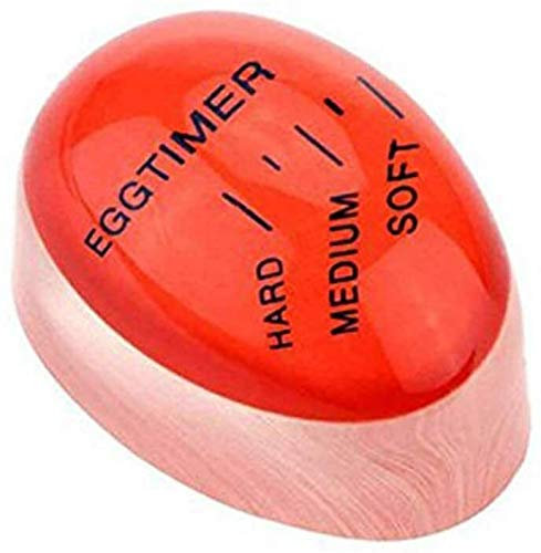 KRHINO Tea timer Eggs Timer Egg Boil Cooked Egg Timer, Innovative Color Changing Timer,Kitchen Eco-Friendly Resin Eggs Timer Red Kitchen timer