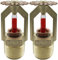 Tuna (2 Stück) FM genehmigt & UL/CUL gelistet TUNA Feuer Sprinkler Kopf Pendent Spray 1/2 Zoll NPT 150 °F (68 °C) K = 5,6 K80 Standardreaktion für automatische Sprinkleranlage, (NX025)