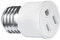 Cymwer E26/E27 Prong Outlet Plug Converter Flame Retardant Polarized Light Bulb Socket Adapter Fit for 2/3 Prong Convert