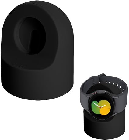 kwmobile Supporto Caricabatterie Compatibile con Samsung Galaxy Watch 5 (40mm) / Galaxy Watch 5 (44mm) Caricatore - Supporto Stazione di Ricarica Smartwatch - nero